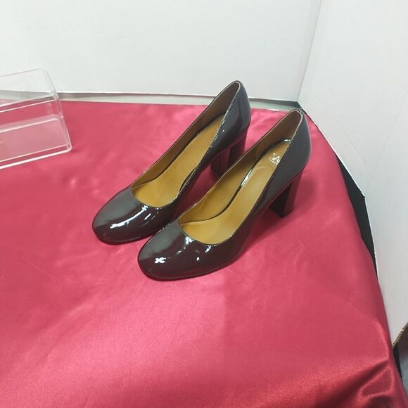 Franco Sarto Aziza Women's SZ 10.5M Slip On Patent Pumps Dressy Round Toe - Picture 11 of 11